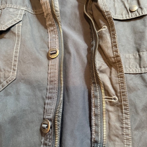 Kuhl Kollusion Jacket Carbon Gray Field Wax Coated Outdoor‎ Hooded Men’s L EUC - Picture 8 of 13